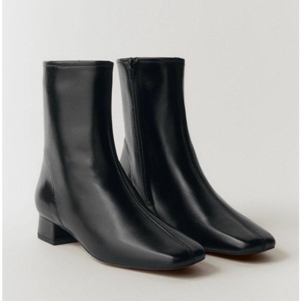 Mango low heel boots / square toe/ Size 8-‎ 8.5 US EU 39 - Picture 4 of 7